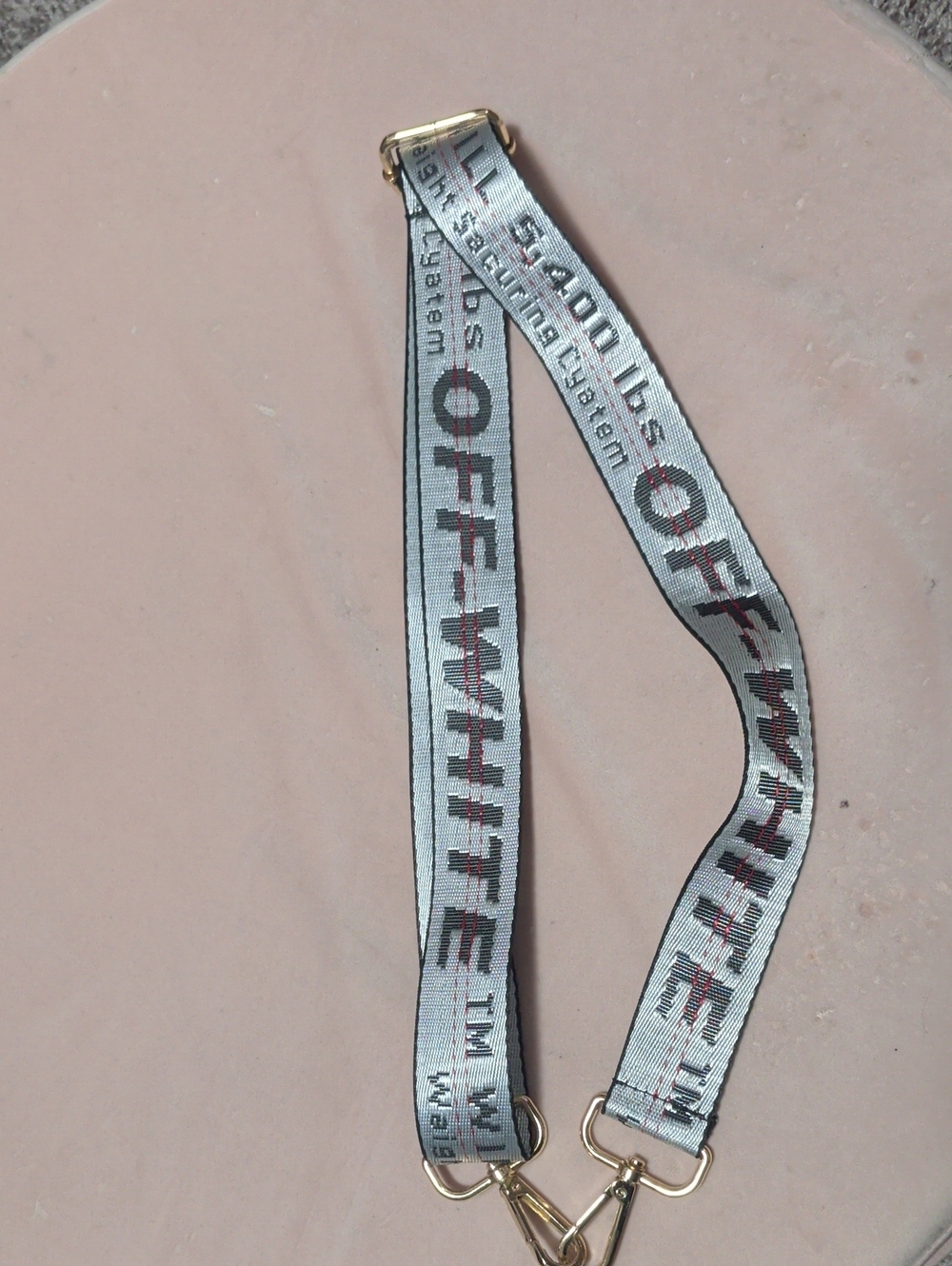 Off White Industrial Shoulder Bag Strap